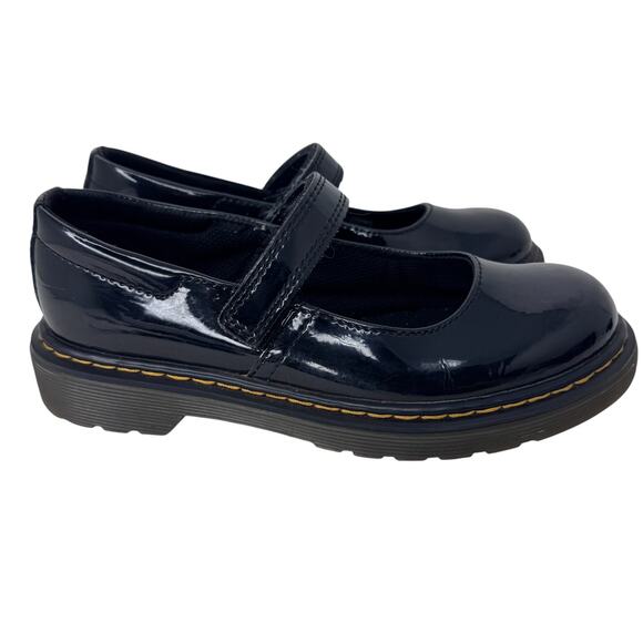 Dr. Martens Maccy Mary Jane Shoes Kids 2 Black Patent Leather Air Cushioned Sole - Picture 7 of 10